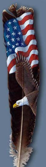 Painting Art on Feather 1