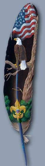 Painting Art on Feather 2
