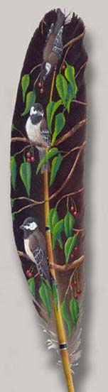 Painting Art on Feather 3