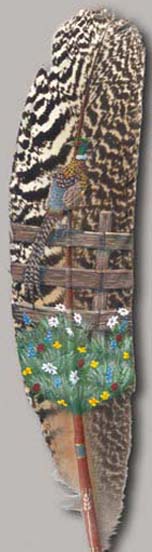 Painting Art on Feather 6