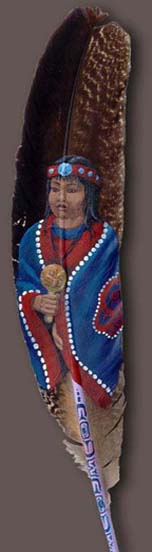 Painting Art on Feather 8