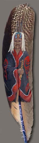 Painting Art on Feather 12