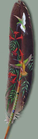 Painting Art on Feather 13