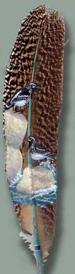 Painting Art on Feather 17