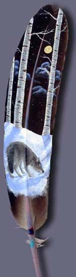 Painting Art on Feather 18