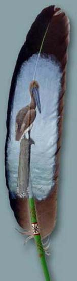 Painting Art on Feather 19