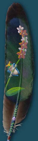 Painting Art on Feather 21