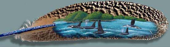 Painting Art on Feather 25