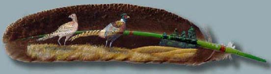 Painting Art on Feather 30