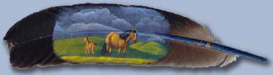 Painting Art on Feather 31
