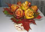 Leaves Art - make roses from leaves
