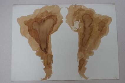 Butterfly - Maps of South Africa painted in coffee onto paper