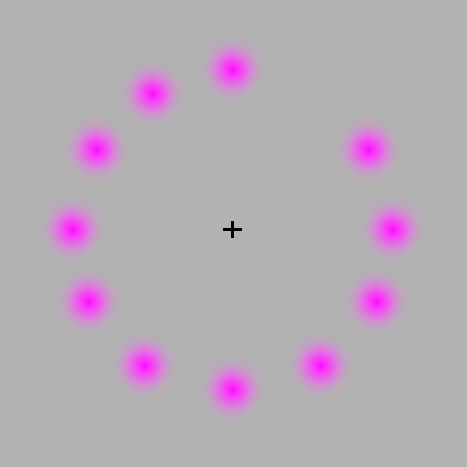 Optical illusion - Concentrate on the cross in the middle