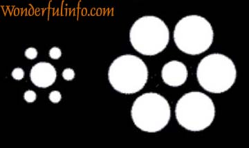 Optical illusion - Is the left center crcle bigger?