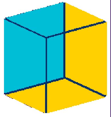 Optical illusion - How many ways can you view this cube?