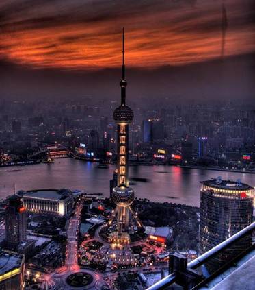 Night beautiful picture of Shanghai-China