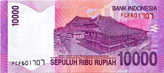 An Indonesian note for 1000 rupiah