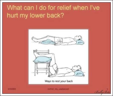what can i do for relief when i've hurt my lower back?