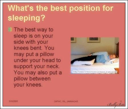 what's the best position for sleeping?