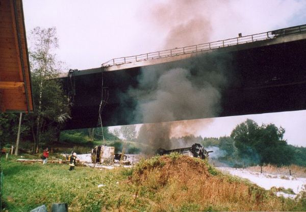 Tanker Truck vs Bridge