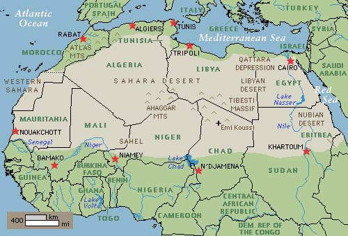 Map - Sahara Desert