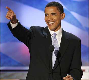 Barack Obama address Democratic National Convention in Boston